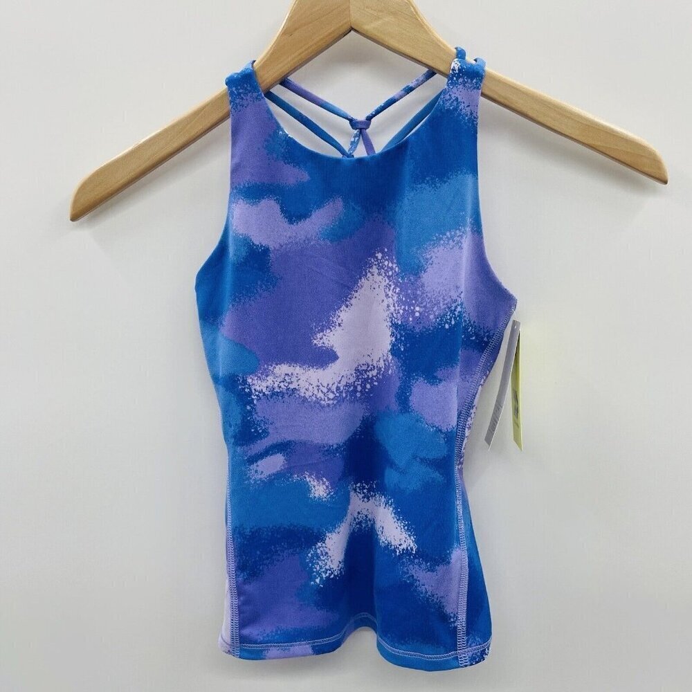 All in Motion Youth Girl Small 6/7 Moisture Wicking Strappy Tank Top Purple 2550